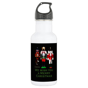 Botella De Agua Le deseamos Felices Navidad los cascanueces