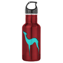 Lebrel italiano Whippet silueta turquesa