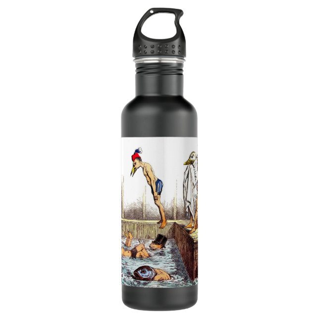 Botella De Agua Lecciones De Natación (Anverso)