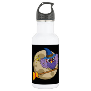 Botella De Agua Lechuza búho personalizado volando en la sala