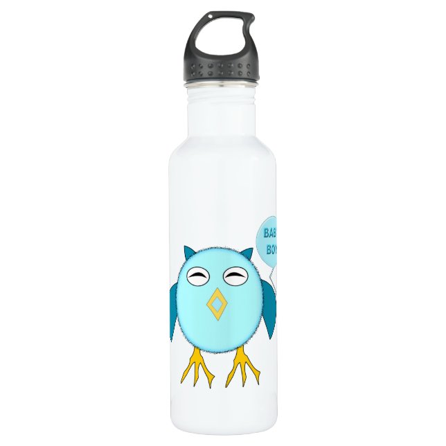 Botella De Agua Lechuza Cute Blue Baby (Anverso)