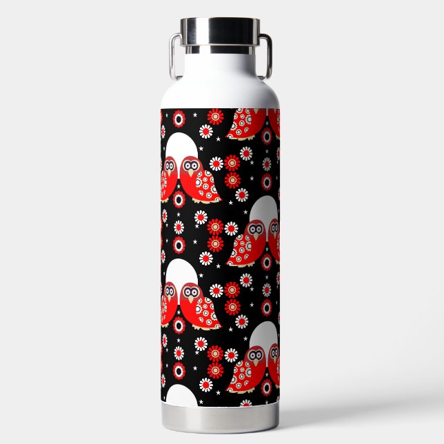 Botella De Agua Lechuza de Arte Popular (Delantero)