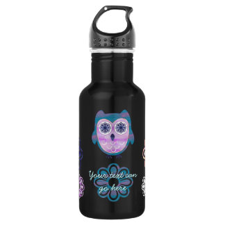 Botella De Agua Lechuza floral cuta