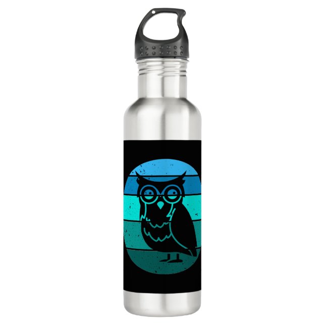 Botella De Agua Lechuza Retro (Anverso)