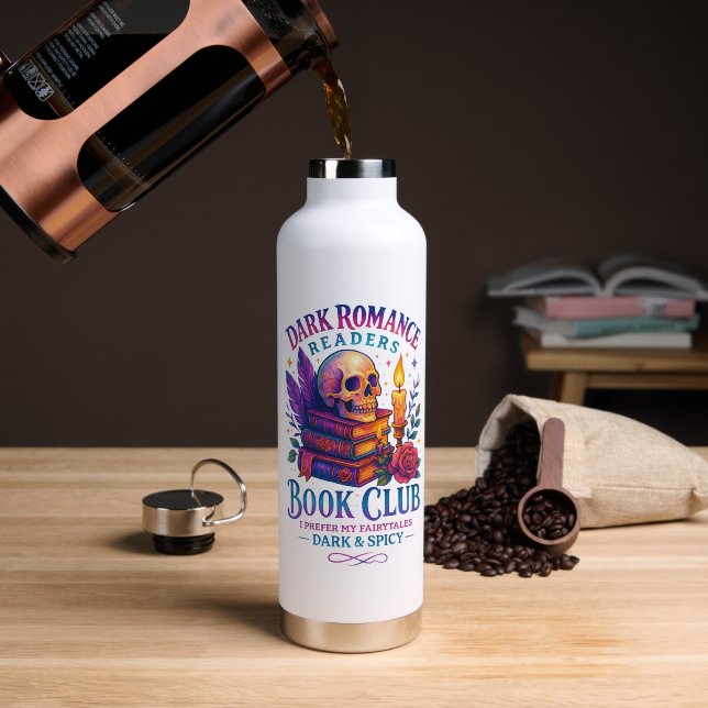 Botella De Agua Lectores de Romance oscuro... (Café (girado))