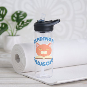 Botella De Agua Leer es un arte divertido de un gato Personalizado