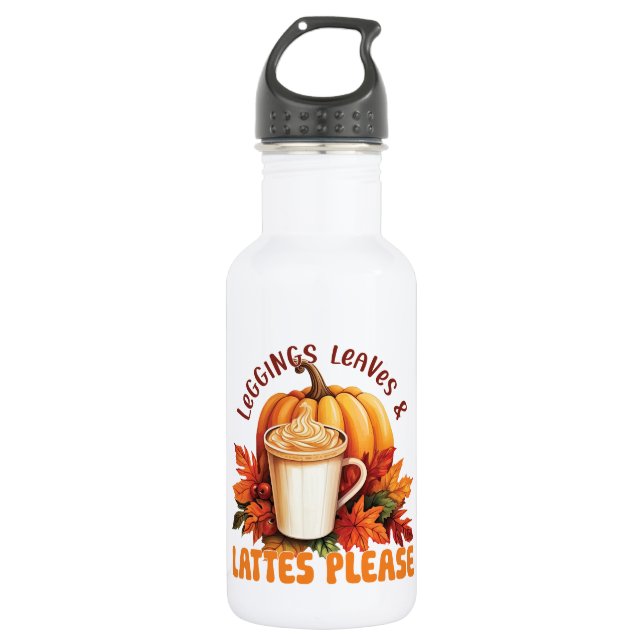 Botella De Agua Leggencias, hojas y latas por favor - Estética de  (Anverso)