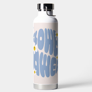 Botella De Agua Lema del poder de las flores