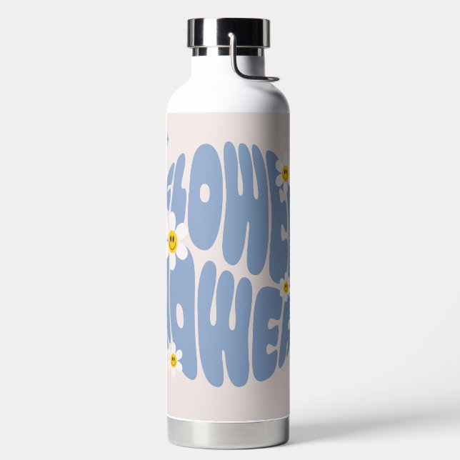 Botella De Agua Lema del poder de las flores (Izquierda)