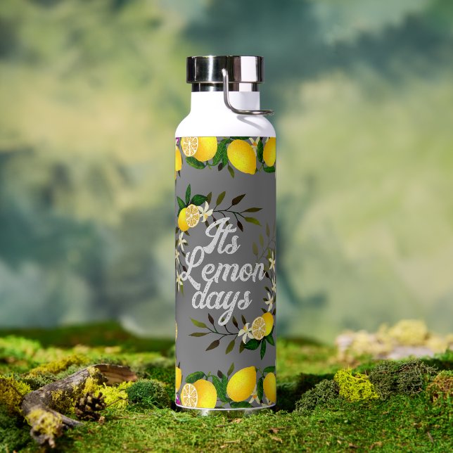 Botella De Agua Lemon Days Gray (Exterior)