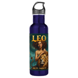 Botella De Agua Leo Zodiac Julio Agosto Astrología de cumpleaños