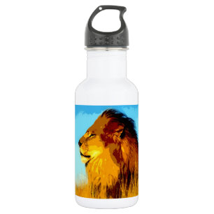 Botella De Agua León de arte pop