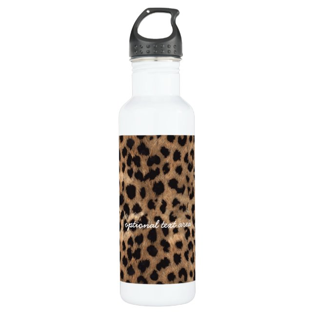 Botella De Agua Leopard Cheetah Print Glamour Chicas (Anverso)