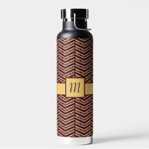 Botella De Agua Leopard Print Chevron