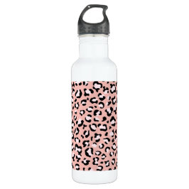 Botella De Agua Leopard Print, Leopard Spots, Pink Leopard