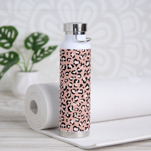 Botella De Agua Leopard Print, Leopard Spots, Pink Leopard