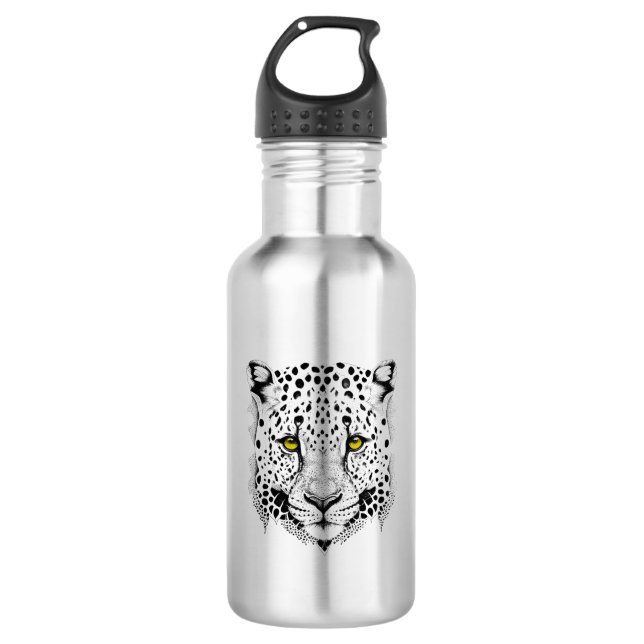 Botella De Agua Leopard Wild Animal Nature Ilustracion Tattoo (Anverso)