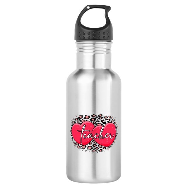 Botella De Agua leopardo valentino del profesor (Anverso)