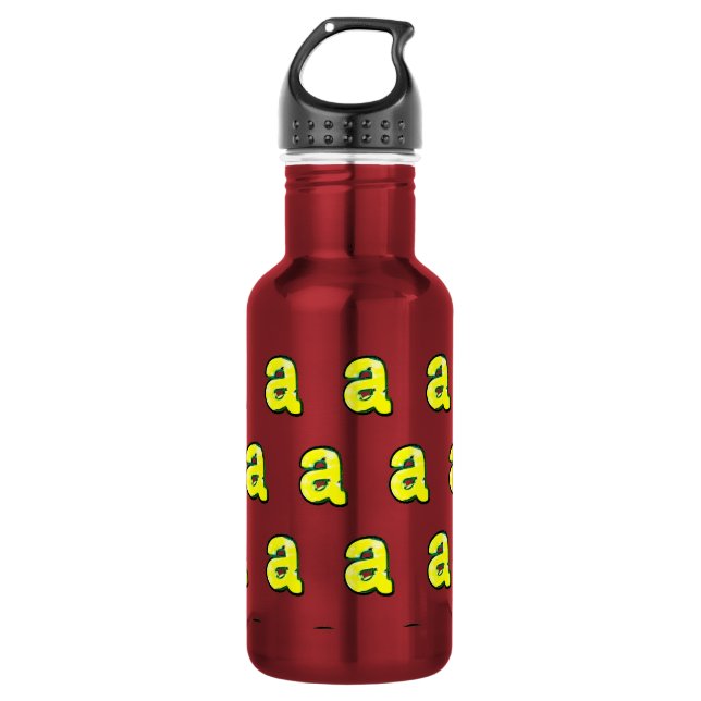 Botella De Agua Letra "a" (Anverso)