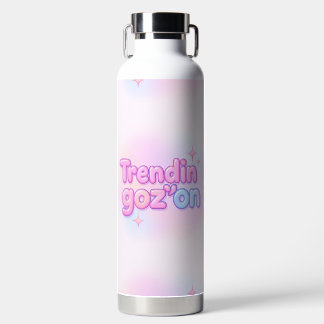 Botella De Agua Letra Burbuja Pastel Tendencia Goz On Y2K