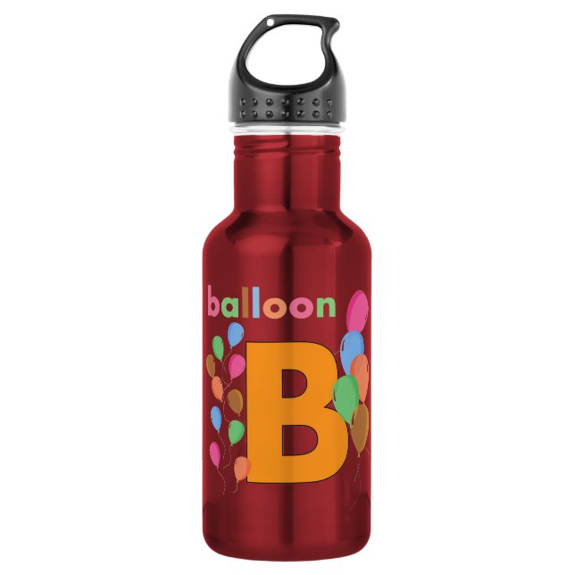 Botella De Agua Letra de globo B (Anverso)