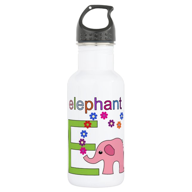 Botella De Agua Letra elefante e (Anverso)