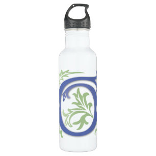 Botella De Agua Letra G Monograma con Swirls