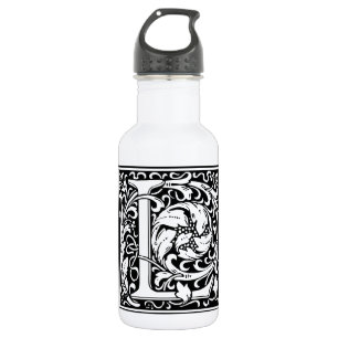 Botella De Agua Letra L Monograma medieval Art Nouveau
