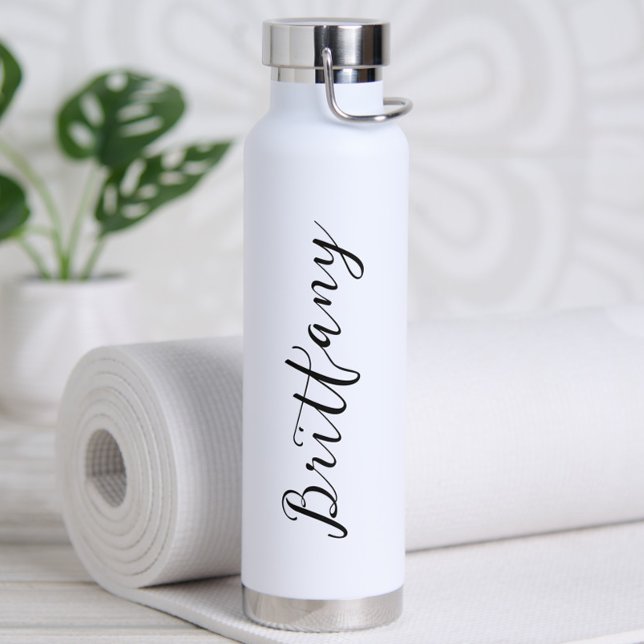 Botella De Agua Letra Personalizada Minimalista Moderna (Personalized Water Bottle with Name - perfect as a birthday gift, bridesmaid gift or for the bride!)
