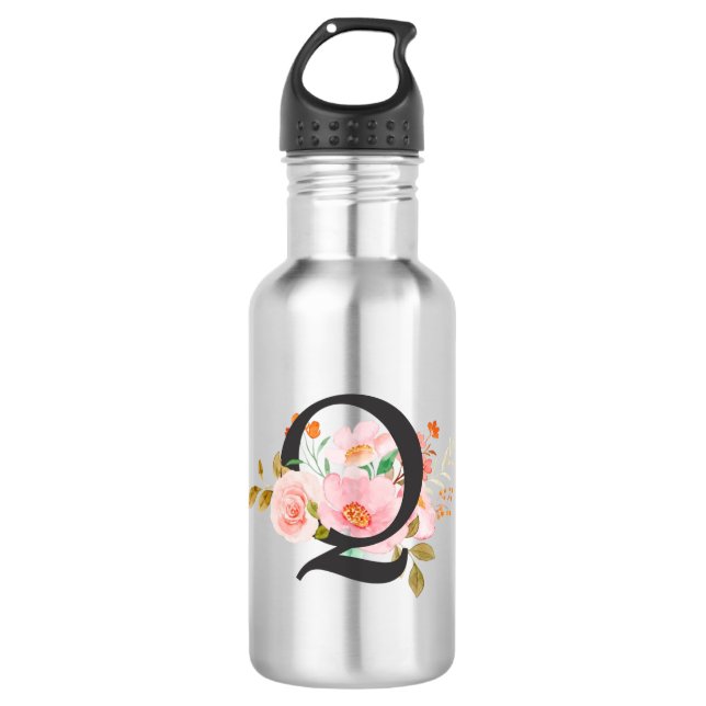 Botella De Agua Letra Q (Anverso)