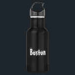 Botella De Agua Letras blancas de nieve "Boston" -<br><div class="desc">Letras blancas de nieve "Boston" - botella de agua de acero inoxidable</div>