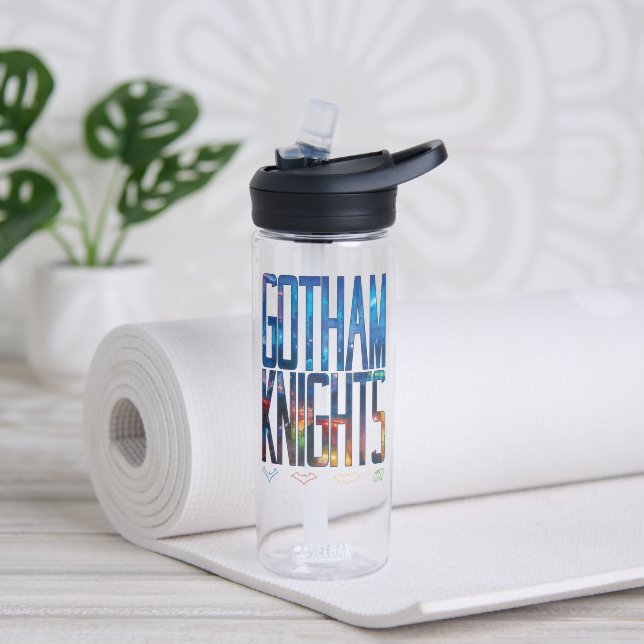 Botella De Agua Letras de Gotham Knights City (Yoga)