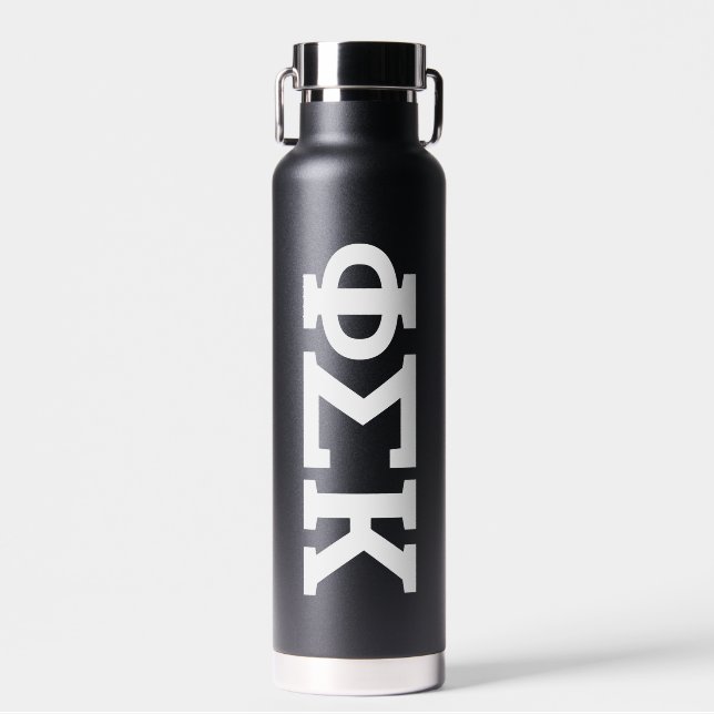 Botella De Agua Letras de Phi Sigma Kappa (Delantero)