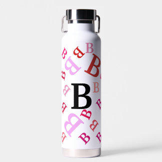 Botella de agua - Letras despedazadas en rojos