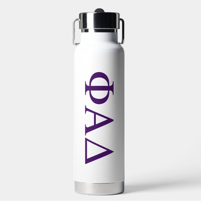 Botella De Agua Letras griegas de Phi Alpha Delta (Frente)