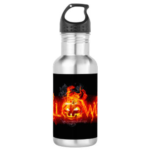 Botella De Agua Letras ígneas masivas de SlipperyJoe's Halloween c