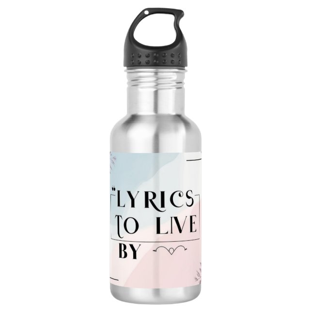 Botella De Agua Letras para vivir 4 (Anverso)