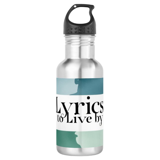 Botella De Agua Letras Para Vivir Por 3 (Anverso)