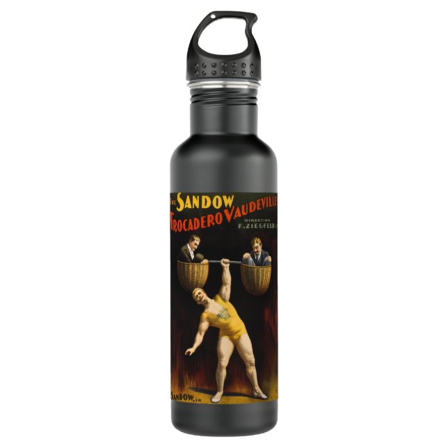 Botella De Agua Levantador de pesas Eugen Sandow Vaudeville (Anverso)