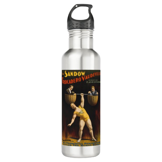 Botella De Agua Levantador de pesas Eugen Sandow Vaudeville (Anverso)
