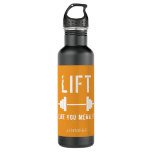 Botella De Agua Levante Como Usted Significa Que Es Naranja Botell