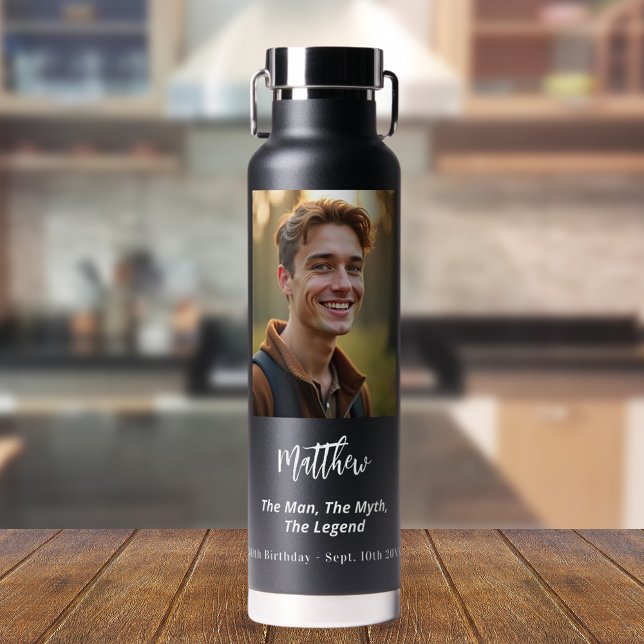 Botella De Agua Leyenda del mito del fotógrafo negro de cumpleaños (Subido por el creador)