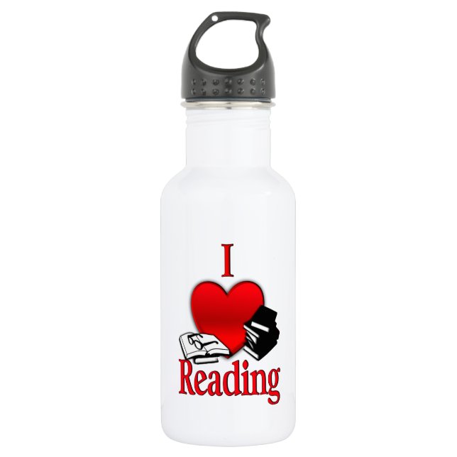 Botella De Agua Leyendo el corazón (Anverso)