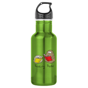 Botella De Agua Leyendo Rocas Cute Niños Personalizado