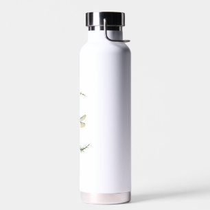 Botella De Agua Libélula Boho Luna Creciente Signo de Paz Hippie D
