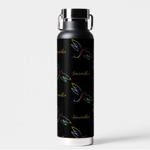 Botella De Agua Libélulas coloridas personalizadas