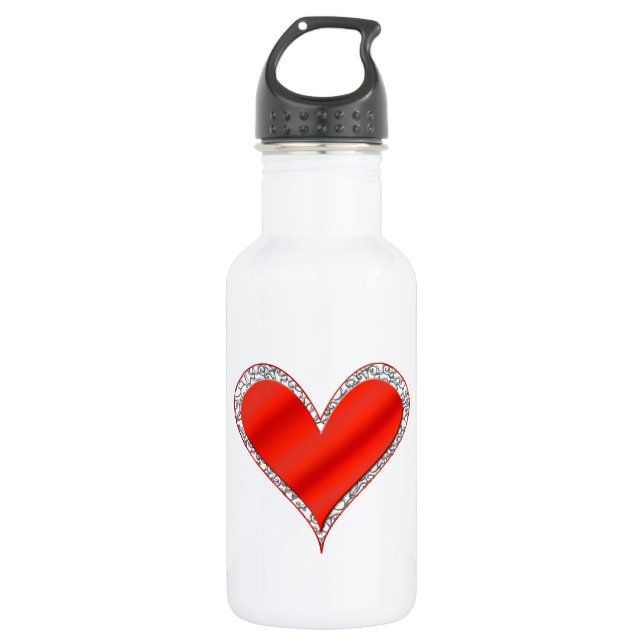 Botella De Agua Libertad del corazón rojo (Anverso)