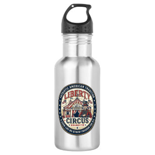Botella De Agua Liberty Circus Patriótico Patriótico Circo Domador