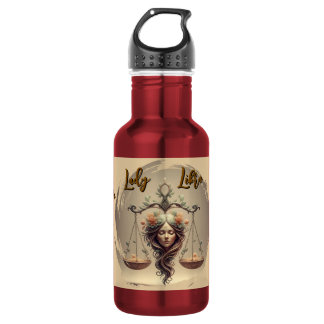 Botella De Agua Libra Women – Elegant Zodiac Balance Design