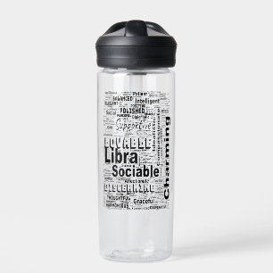 Botella De Agua Libra Zodiac Word Cloud Inspiración